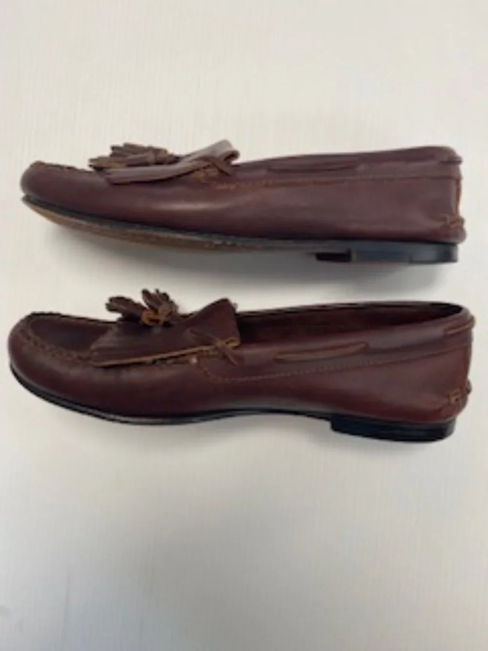 Cole Haan Kiltie Tassel Leather Loafers, Mens Size 9 M; Color: burgundy